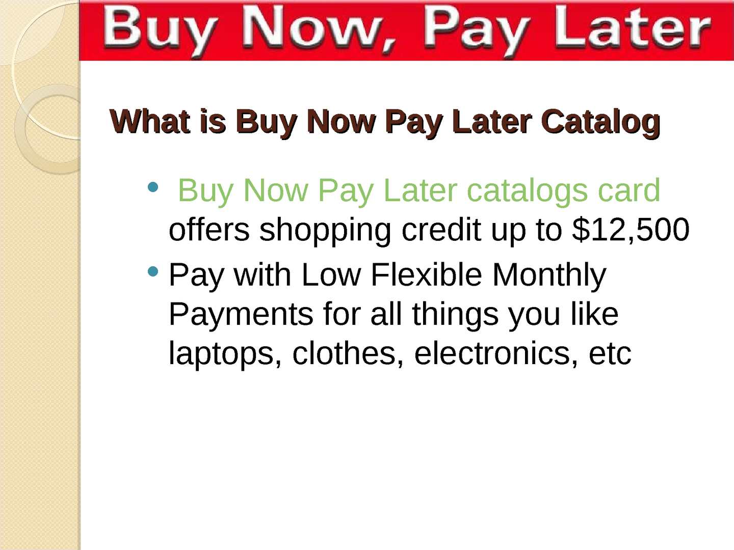 Is Catalogue Shopping The Identical As Purchase Now Pay Later?